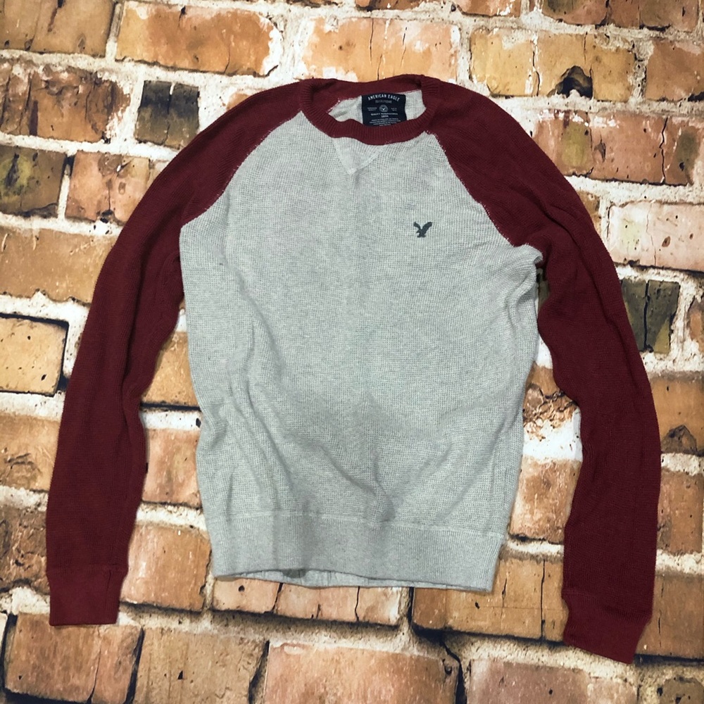 Men’s Large American Eagle Red and Heather Sweater